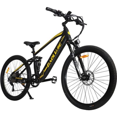 Vélo Électrique VTT à Suspension Intégrale BAOLUJIE S9, Batterie Amovible 48V 14Ah noir