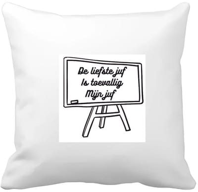 Akyol - de liefste juf is toevallig mijn juf Kussen hoes - Juf - juf - leraar - 40 bij 40 cm