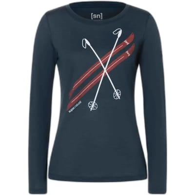 Dames-T-shirt met lange mouwen super.natural Kryssede