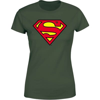 Official Superman Shield Women's T-Shirt - Green - XS
