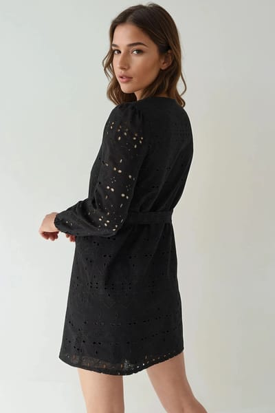 Geprinte V-hals Mini Jurk Pika Collectie