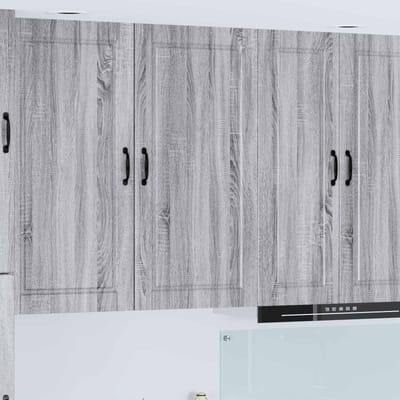 vidaXL - Wandkast - PORTO - Grijs - Sonoma - 50 - x - 31 - x - 100 - cm - Bewerkt - hout