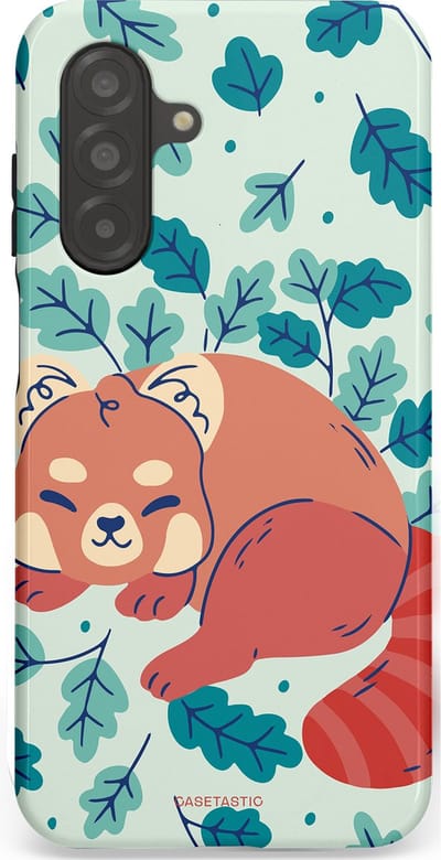 Casetastic Hoesje Geschikt voor Samsung A26 - Stijlvolle Beschermende Duo-layer Case - Rode panda avonturen