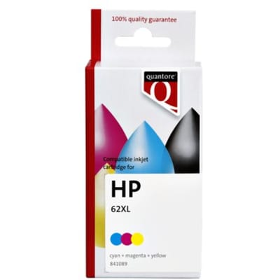 Inktcartridge Quantore alternatief tbv HP C2P07AE 62XL kleur | Blister a 1 stuk