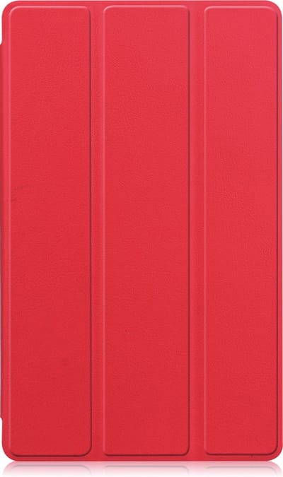 Hoesje - Geschikt voor Samsung Galaxy Tab S6 Lite - Dun & Stevig - Trifold Bookcase - Hard Cover - Hardcover Book Case - Tablet Hoes - Rood