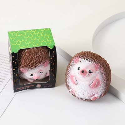 Grappige Egel Stressbal Anti Stress Speelgoed Knijpen Angst Deegbal Vent Speelgoed Dieren Stressverlichting Fidget Speelgoed Voor Kinderen Volwassene gray