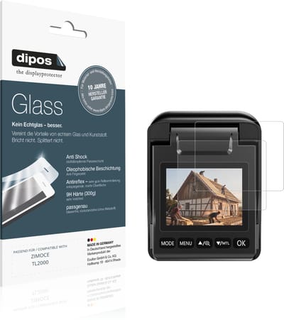 dipos – 2x Matte Pantserfolie geschikt voor ZIMOCE TL2000 | 9H Screenprotector