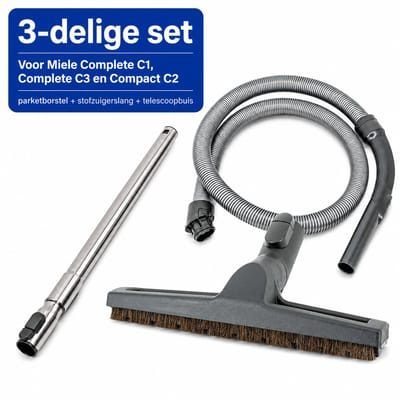 Kleanburg® Geschikt voor Miele Complete C3 - Onderdelen Set – Slang, Telescoopbuis & Parketborstel