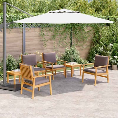 vidaXL - Tuinbank - Set - 6 - st - 6-Aantal - zitplaatsen - Bruin