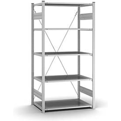 Insteekstelling Orion Plus - basissectie - L 1000 x D 600 x H 2000 mm - 5 legborden - draagvermogen per legbord 125 kg - verzinkt