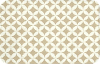 Badmat 80x50 cm - Antislip - Symmetrisch - Motief - Beige - Badmatten voor badkamer - Badkamermat - Douchemat - Badkamer mat