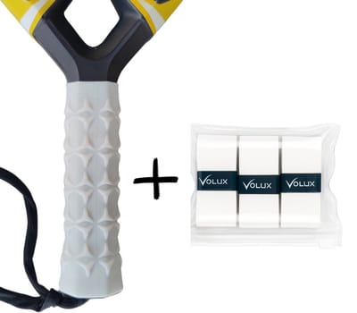 Volux Padel Siliconen Tourgrip - Inclusief 3 Overgrips - Wit - Ultieme Grip - Padel Racket Grips