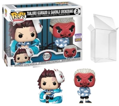 Funko Pop! - Demon Slayer: 2-Pack - Tanjiro Kamado & Sakonji Urokodaki - 2023 Summer Convention Limited Edition