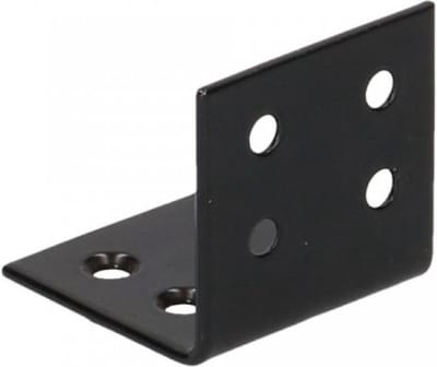TQ4U versterkingshoek | 40 x 40 mm | 40 mm breed | 2 mm dik | MAT ZWART | 2 STUKS