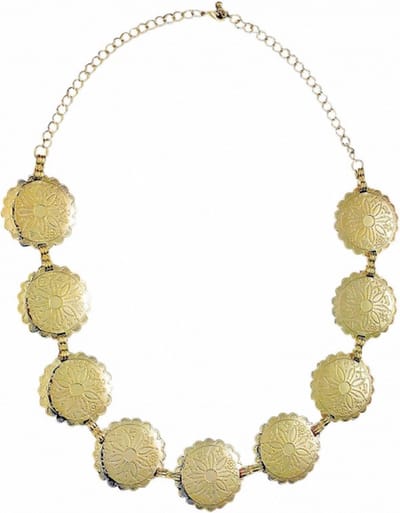 Widmann Verkleed ketting goud - Romeinse stijl - Julius Caesar - kunststof - volwassenen - keizer
