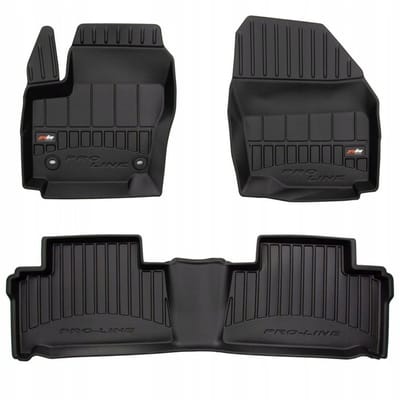 Frogum - 3D Pro-Line - Automatten Set - Geschikt voor FORD Galaxy II 2006-2015 - Hoge Rand 6cm - Afstand Stoppers 25cm