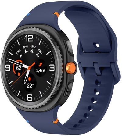 Strap-it Siliconen bandje met gespsluiting geschikt voor Samsung Galaxy Watch 9 (40/44mm) / Watch 8 (40/44mm) / 8 Classic (46mm) - donkerblauw