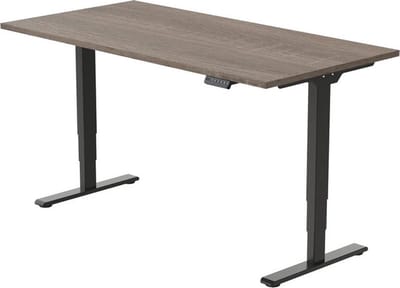 Office Hero® Cosmic Elektrisch - Zit sta bureau in hoogte verstelbaar zwart frame - Game bureau - Computertafel - Werktafel - 120x80 - Robson eik