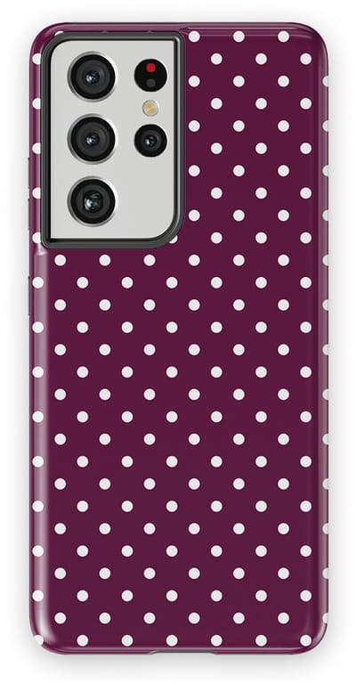 Polka Dots Hoesje Samsung Galaxy S21 Ultra | Geschikt Voor Mag | Stippen Design Backcover Samsung Galaxy S21 Ultra Purple Pop