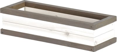 AXI Speelgoed Bloembak in Grijs / Wit van hout - Accessoire voor Speelhuis of Speeltoestel