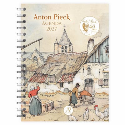 Bureau agenda - 2027 - Anton Pieck - Boerderij - Met spiraal - 17,6x23,8cm