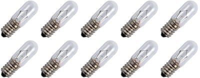 Signaallamp E14 30V 3W - 100 mAh - 10 stuks - T16 Gloeilamp Ø16mm - 54mm - 2500K - Dimbaar