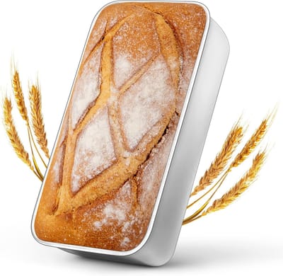 Ronde Brooddoos van RVS voor Vers Brood, Cake en Toast - 23,5 x 12,7 x 6 cm, Gezond, Duurzaam en Vaatwasserbestendig