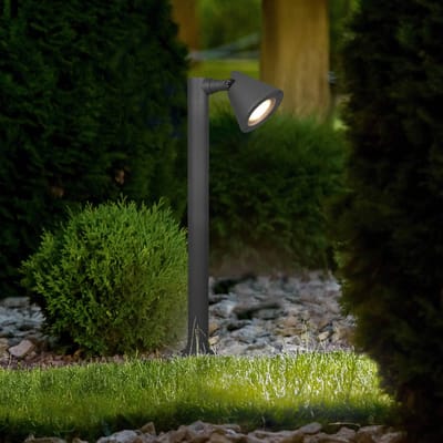 TRIO KAVERI - Paalverlichting - Antraciet - excl. 1x GU10 4,9 W - Bewegingssensor - Buitenverlichting - IP44