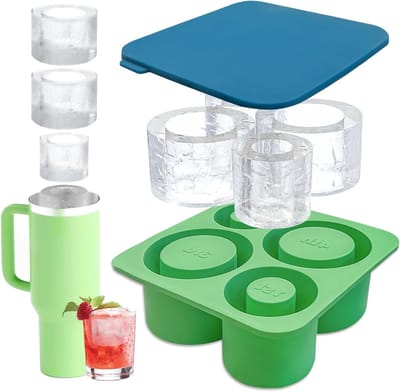 Stapelhbare Silicone IJsblokjesvorm met Deksel, Makkelijk te Ontdooiën en Herbruikbaar voor Cocktails, Whisky en Verfrissende Dranken