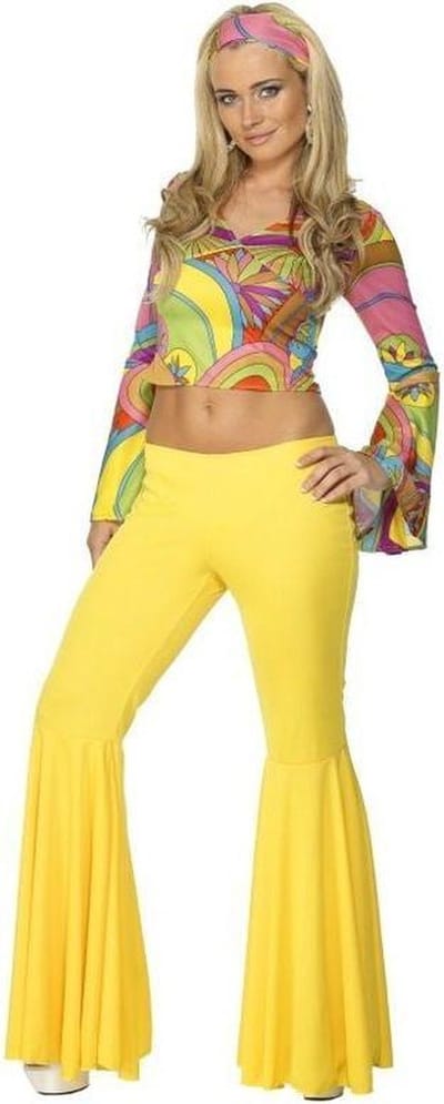 "Hippiekostuum uit de jaren 70 voor dames - Verkleedkleding - Small"