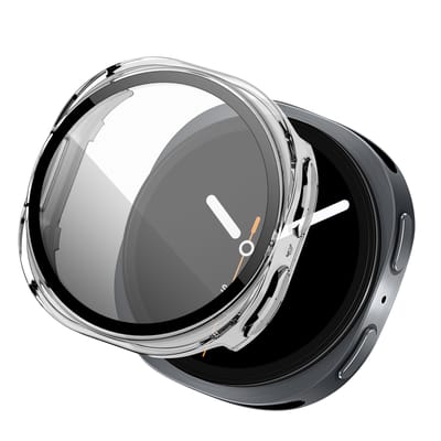 Screen protector - Geschikt voor Samsung Galaxy Watch 9 / Watch 8 (44 mm) - Full Cover Hard Case / Beschermend Hoesje - Transparant