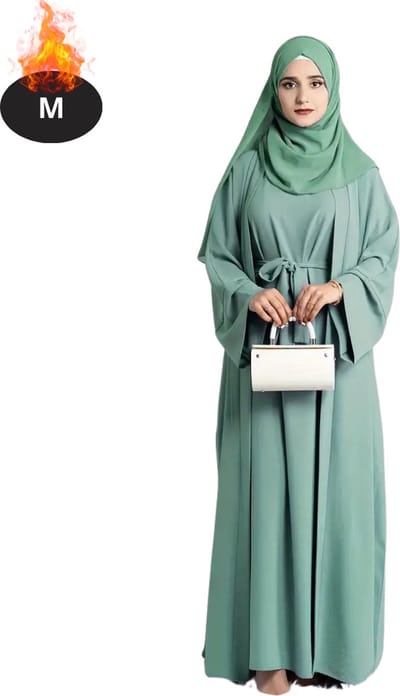 Bovista Islamitische Kleding - Djellaba Dames - Moslim Kleding - Arabisch Dames Kaftan - Alhamdulillah - Lichtgroen M