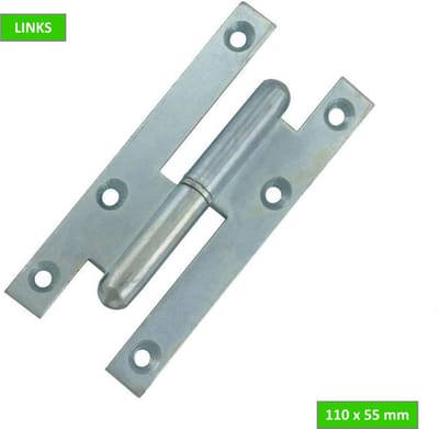 Starx paumelle scharnier - 110 x 55 mm - Verzinkt - Rechte hoeken - Din LINKS