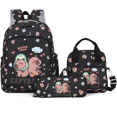 Capybara Schooltassen voor Meisjes Basisschooltas Cartoon Schoolrugzak Set Rugzak Bagpack Kinderen Schattige Kinder Boekentassen sac