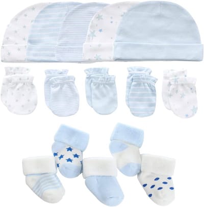 Essentials voor Pasgeborenen: Hoeden, Handschoenen en Dikke Warme Sokken 0-6 Maanden