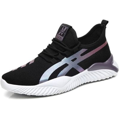 Chaussures de sécurité de travail pour hommes Mocassins de marche antidérapants Chaussures de conduite pour hommes Résistantes à l'usure Antidérapantes Baskets décontractées de mode pour hommes 41 noir