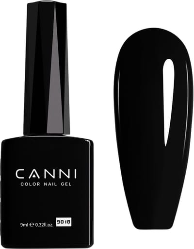 Canni UV Gellak Zwart - 9 ml - Zwarte Gellak - Gellac Zwart - Gellak Kleuren - Canni Gellak - Gellak Nagellak