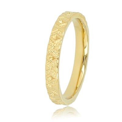 My Bendel - Goudkleurige Ring met Sterretjes - Tijdloze Charme en Elegantie - met Luxe Cadeauverpakking | Sieraden Voor Dames | Maat 16.00 Mm / Maat 50