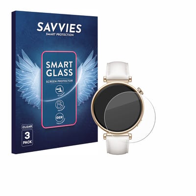 3 Stuks Savvies Screenprotector - geschikt voor Huawei Watch GT 4 (41mm) - beschermfolie glas transparant