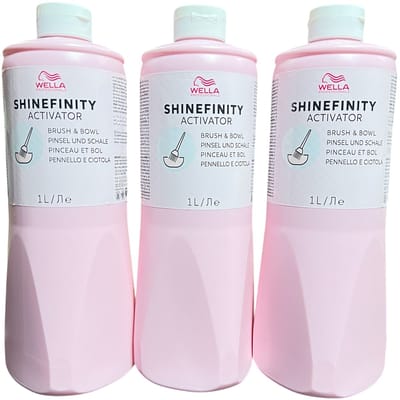 3 x 1000 ml Wella Shinefinity activator Brush & Bowl