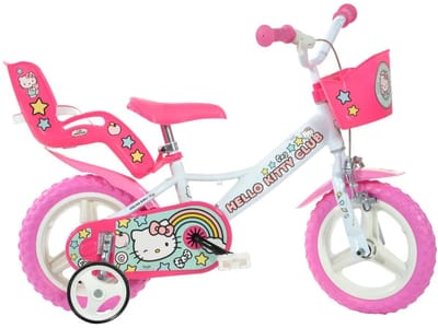 Dino Bikes Hello Kitty Kinderfiets 14 Inch – Met Zijwieltjes – Meisjesfiets – 3 tot 5 Jaar