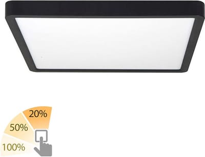 Highlight - Plafondlamp Piatto 30 x 30 cm 3 step DIM zwart