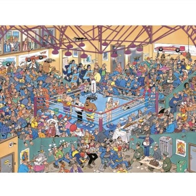 Puzzel - Jumbo - Jan van Haasteren - 950 stukjes - Boxing Match - Bokswedstrijd - Legpuzzel