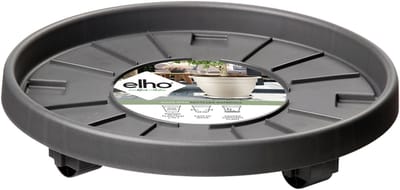 Elho Universele Planttaxi 30 - Schotel voor Binnen & Buiten Accessoires - Ø 28.5 x H 6.5 cm - Antraciet
