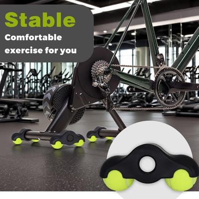 Indoor Fiets Adapters - Rocker Voeten Set - Verbeterde Stabiliteit - Inclusief Tennisballen - 4 Stuks - Zwart