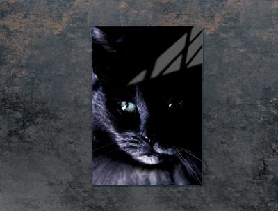 TMK ArtDeko - Snijplank van Gehard Glas - 35x52 cm - Kat Motief
