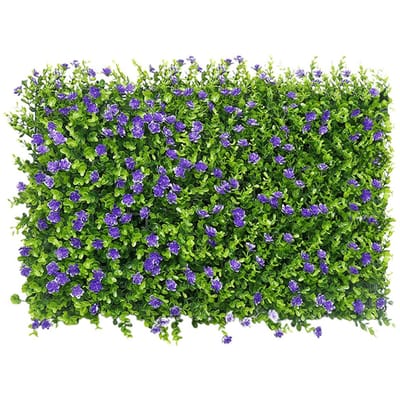 Kunstgrasmat Grashek Kunstheggen Hek voor Tuin Erf Achtertuin Decor black