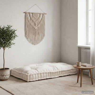 vidaXL - Pallet - Sofa - Kussen - Crèmekleurig - 120 - x - 80 - x - 12 - cm - Stof
