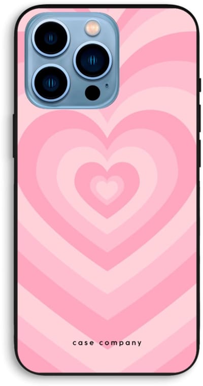 Case Company® - Hoesje geschikt voor iPhone 13 Pro Max hoesje - Hart Roos - Biologisch Afbreekbaar Telefoonhoesje - Bescherming alle Kanten en Schermrand