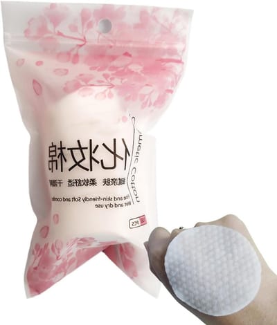 Katoenen Pads - Make-up Ronden - Make-up Verwijderen - 3D Pareltextuur - 100 stuks - Wit